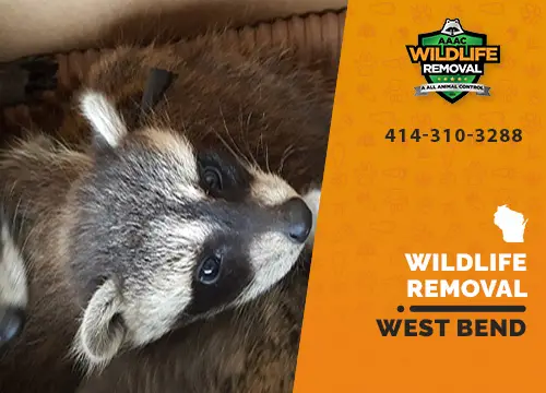 West Bend Wildlife Removal professional removing pest animal